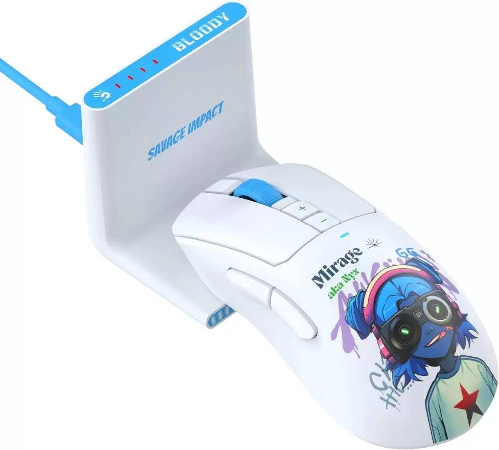 Игровая мышь A4Tech Bloody R73 Ultra Duo Nyx Mirage (белый) фото