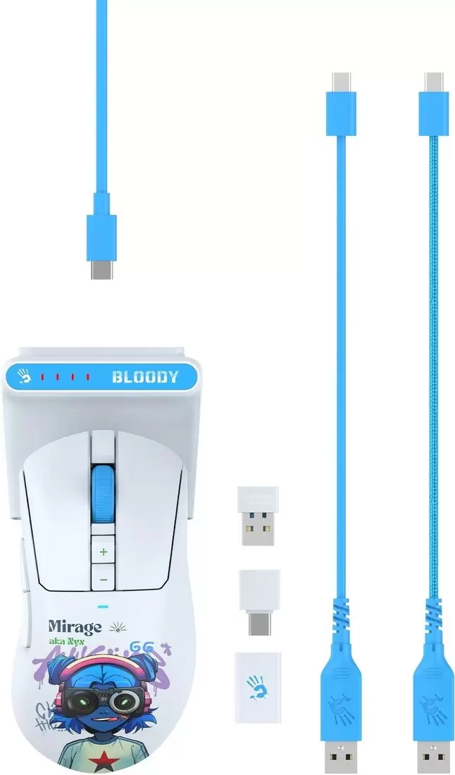 Игровая мышь A4Tech Bloody R73 Ultra Duo Nyx Mirage (белый) фото