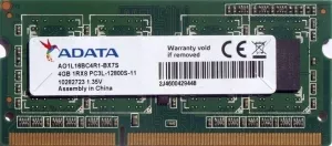 Оперативная память A-Data 4GB DDR3 SODIMM PC3-12800 AO1L16BC4R1-BX7S фото