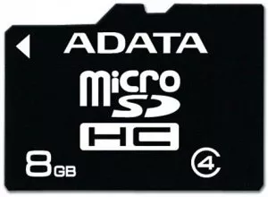 Карта памяти A-Data microSDHC 8Gb (AUSDH8GCL4-R) фото