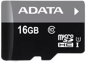 Карта памяти A-Data Premier microSDHC 16Gb (AUSDH16GUICL10-R) фото