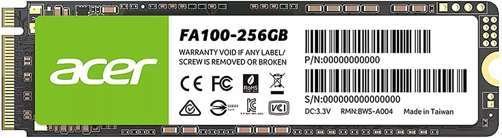Жесткий диск SSD Acer FA100 256GB BL.9BWWA.118 фото