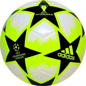 Футбольный мяч Adidas UCL Club St. Petersburg H57816 (5 размер, черный/желтый) фото