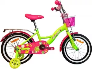 Велосипед детский AIST Lilo 16 (лимонный/розовый, 2019) фото