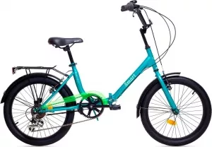 Велосипед AIST Smart 20 2.1 (бирюзовый/салатовый, 2019) фото