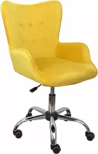 Кресло AksHome Белла (желтый велюр) фото