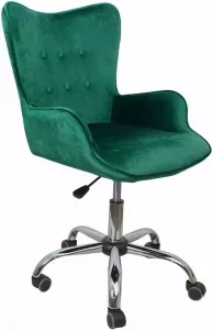 Кресло AksHome Белла (темно-зеленый велюр) фото