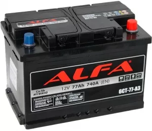 Аккумулятор ALFA Hybrid 77 R (77Ah) фото
