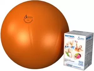 Мяч гимнастический Альпина Пласт Фитбол Стандарт 45 см orange фото