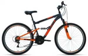 Велосипед Altair MTB FS 26 1.0 р.16 2021 (серый/оранжевый) фото