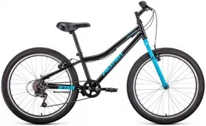 Велосипед Altair MTB HT 24 1.0 2021 (черный/голубой) фото