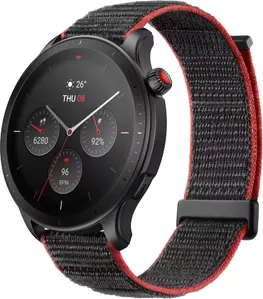 Умные часы Amazfit GTR 4 (черный, с черным нейлоновым ремешком) фото