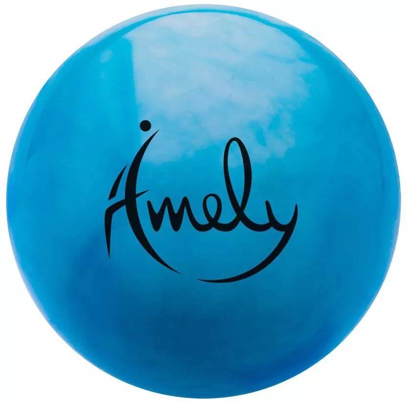 Мяч для художественной гимнастики Amely AGB-301 (15см, 280 гр) синий/белый фото