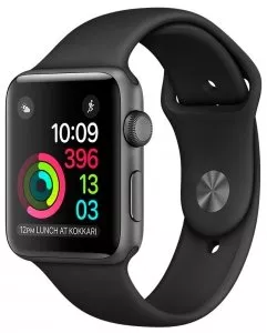 Умные часы Apple Watch 42mm Space Gray with Black Sport Band (MP032) фото