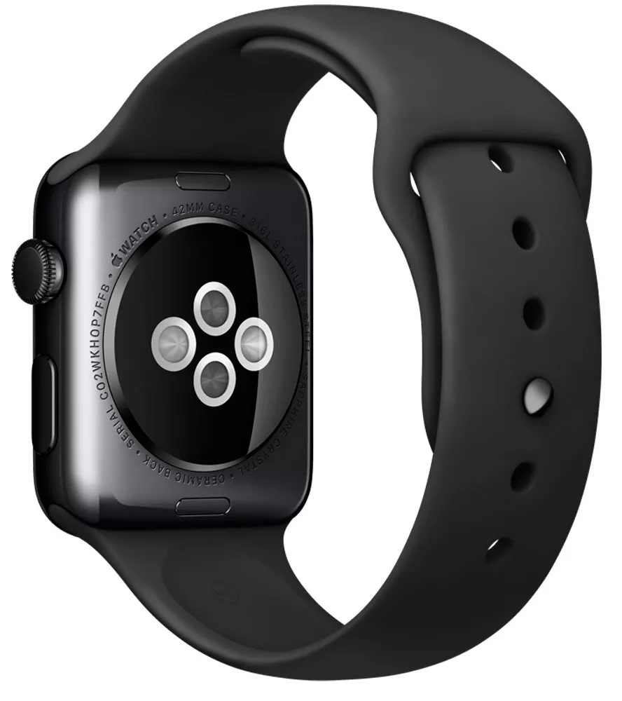 Умные часы Apple Watch Edition 38mm Space Black with Black Sport Band (MLCK2) фото 2
