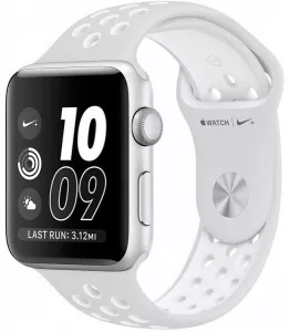 Умные часы Apple Watch Nike+ 38mm Silver with White Nike Sport Band (MQ172) фото