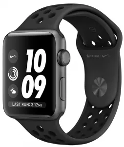 Умные часы Apple Watch Nike+ 38mm Space Gray with Black Nike Sport Band (MQ162) фото