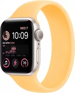 Умные часы Apple Watch SE 2 40 мм (алюминиевый корпус, звездный свет/солнечное сияние, силиконовый ремешок) фото