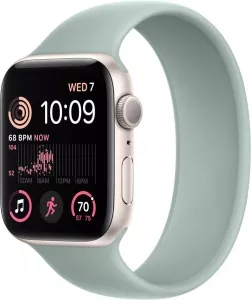 Умные часы Apple Watch SE 2 44 мм (алюминиевый корпус, звездный свет/суккулент, силиконовый ремешок) icon