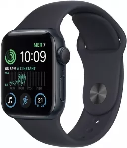 Умные часы Apple Watch SE 2 LTE 40 мм (алюминиевый корпус, темно-серый/темно-серый, силиконовый ремешок) фото