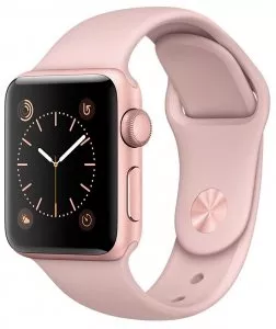 Умные часы Apple Watch Series 2 38mm Rose Gold with Pink Sand Sport Band (MNNY2) фото