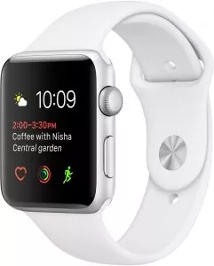 Умные часы Apple Watch Series 2 38mm Silver with White Sport Band (MNNW2) фото