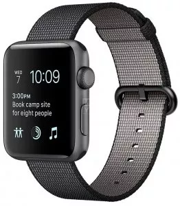 Умные часы Apple Watch Series 2 38mm Space Gray with Black Woven Nylon (MP052) фото