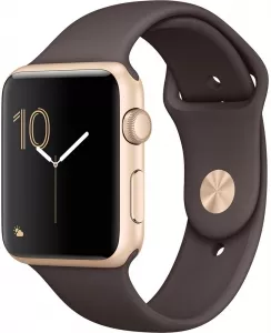 Умные часы Apple Watch Series 2 42mm Gold with Cocoa Sport Band (MNPN2) фото