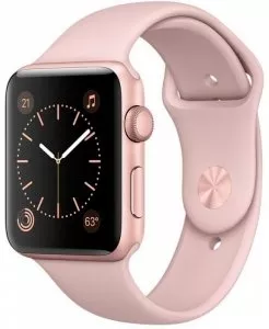 Умные часы Apple Watch Series 2 42mm Rose Gold with Pink Sand Sport Band (MQ142) фото