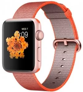 Умные часы Apple Watch Series 2 42mm Rose Gold with Woven Nylon (MNPM2) фото