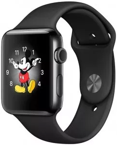 Умные часы Apple Watch Series 2 42mm Space Black Stainless Steel with Black Sport Band (MP4A2) фото