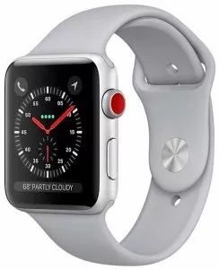 Умные часы Apple Watch Series 3 LTE 42mm Silver Aluminum Case with Fog Sport Band (MQKM2) фото