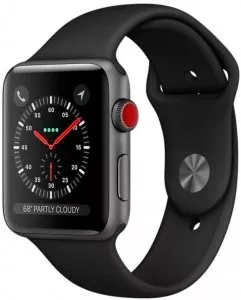 Умные часы Apple Watch Series 3 LTE 42mm Space Gray Aluminum Case with Black Sport Band (MQKN2) фото