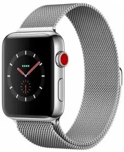 Умные часы Apple Watch Series 3 LTE 42mm Stainless Steel Case with Milanese Loop (MR1J2) фото