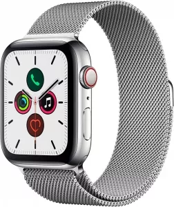 Умные часы Apple Watch Series 5 LTE 44mm Stainless Steel Silver (MWWG2) фото