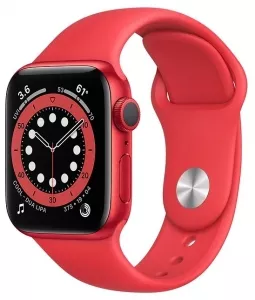 Умные часы Apple Watch Series 6 40mm Aluminum Red (M00A3) фото