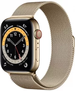 Умные часы Apple Watch Series 6 LTE 44mm Stainless Steel Gold (M09G3) фото
