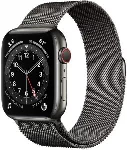 Умные часы Apple Watch Series 6 LTE 44mm Stainless Steel Graphite (M09J3) фото