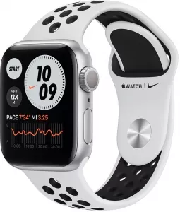 Умные часы Apple Watch Series 6 Nike 40mm Aluminum Silver (M00T3) фото