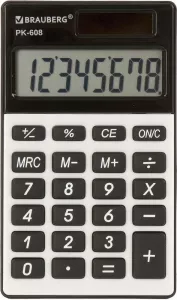 Калькулятор BRAUBERG PK-608 250518 (серебристый) фото