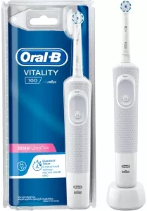 Электрическая зубнaя щеткa Braun Oral-B Vitality 100 Sensi White D100.413.1 Белый фото