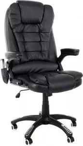 Кресло Calviano Manager (с массажем и подогревом) чёрное фото