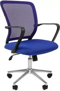 Кресло CHAIRMAN 698 Chrome (синий) фото