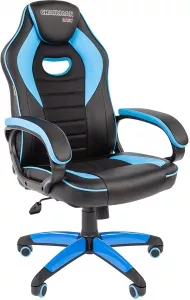 Кресло CHAIRMAN Game 16 (черный/голубой) фото