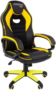 Кресло CHAIRMAN Game 16 (черный/желтый) фото