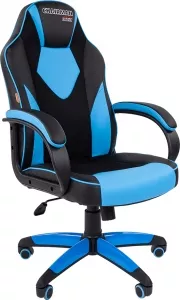 Кресло CHAIRMAN Game 17 (черный/голубой) фото