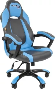 Кресло CHAIRMAN Game 20 (черный/голубой) фото