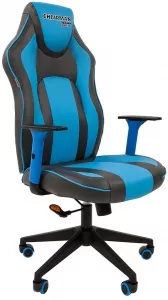 Кресло CHAIRMAN Game 23 (серый/голубой) фото