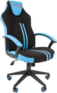Кресло CHAIRMAN Game 26 (черный/голубой) фото