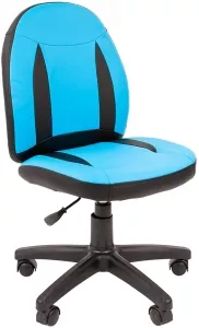 Кресло Chairman Kids 122 (черный/голубой) фото